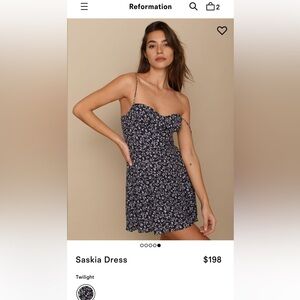 Reformation Blue Floral Dress - Worn Once